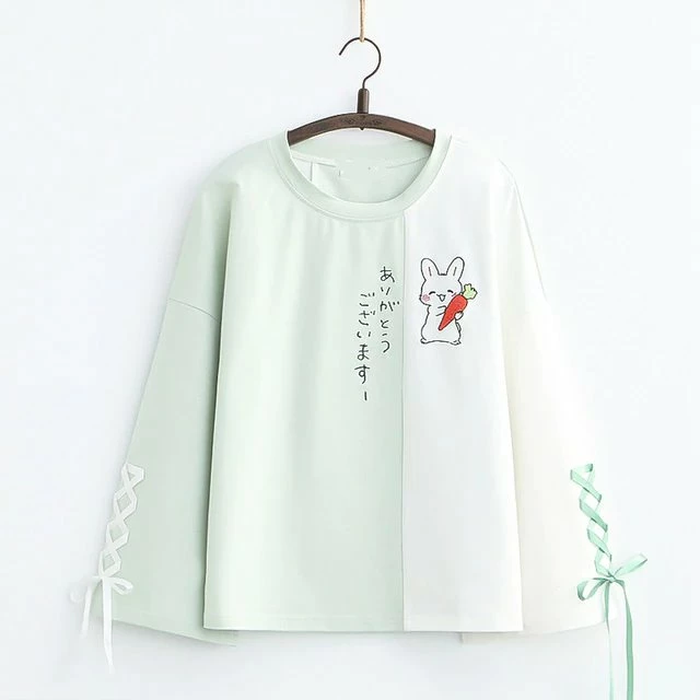 Apparel Japanese Rabbit Loose Sweatshirt 4 Apparel Japanese Rabbit Loose Sweatshirt