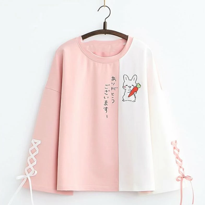 Apparel Japanese Rabbit Loose Sweatshirt 3 Apparel Japanese Rabbit Loose Sweatshirt