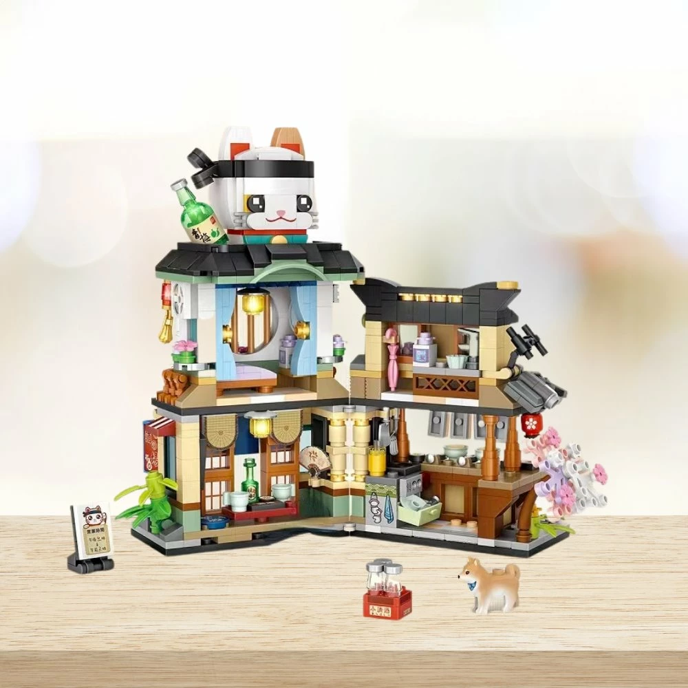 Build It Japanese Ramen Bar Seafood Store Micro Building Sets 6 Build It Japanese Ramen Bar Seafood Store Micro Building Sets