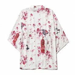 Apparel Japanese Sakura Cherry Blossom Print Kimono