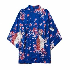 Apparel Japanese Sakura Cherry Blossom Print Kimono