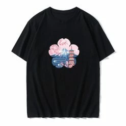 Apparel Japanese Sakura Mt Fuji Shrine Cherry Blossom Women's Tee