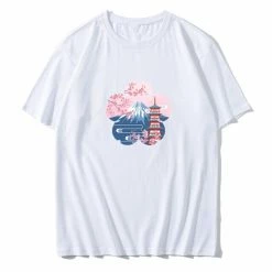 Apparel Japanese Sakura Mt Fuji Shrine Cherry Blossom Women's Tee