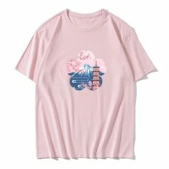 Apparel Japanese Sakura Mt Fuji Shrine Cherry Blossom Women's Tee