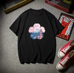 Apparel Japanese Sakura Mt Fuji Shrine Cherry Blossom Women's Tee