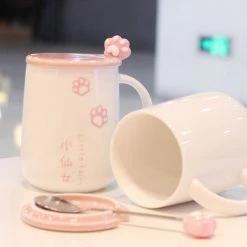 Home Decor Japanese Sakura Paw Mug Home & Pets