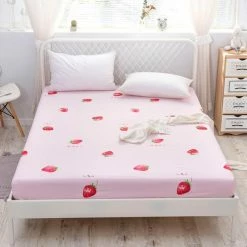 Home Decor Japanese Strawberry Fitted Bedsheet Home & Pets