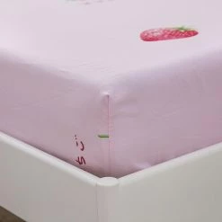 Home Decor Japanese Strawberry Fitted Bedsheet Home & Pets