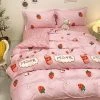 Home Decor Japanese Strawberry Milk Bedding Set
