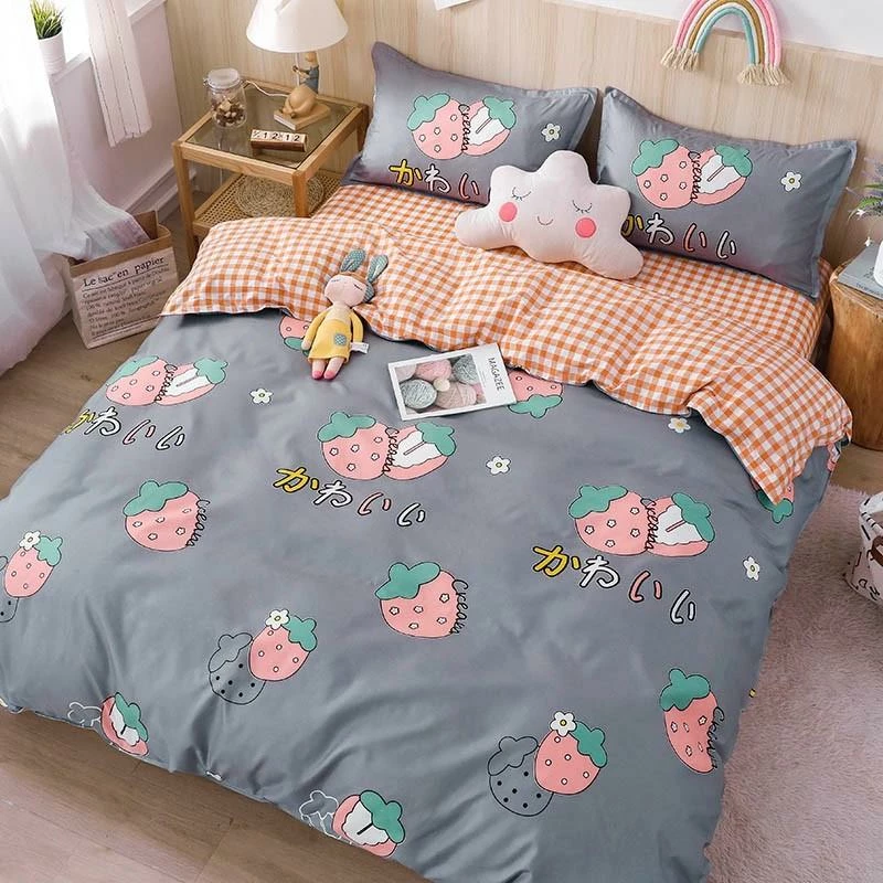 Home Decor Japanese Strawberry Or Bunnies Strawberry Bedding Set 3 Home Decor Japanese Strawberry Or Bunnies Strawberry Bedding Set