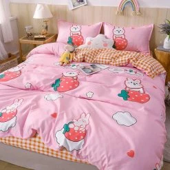 Home Decor Japanese Strawberry Or Bunnies Strawberry Bedding Set 25 Home Decor Japanese Strawberry Or Bunnies Strawberry Bedding Set