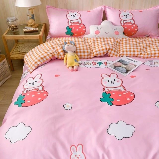 Home Decor Japanese Strawberry Or Bunnies Strawberry Bedding Set 7 Home Decor Japanese Strawberry Or Bunnies Strawberry Bedding Set