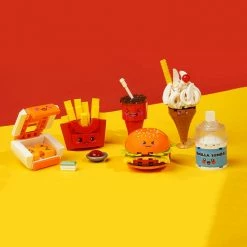 Build It Juicy Burger Meal With Yummy Sweet Dessert Micro Sets