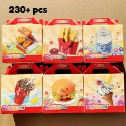Build It Juicy Burger Meal With Yummy Sweet Dessert Micro Sets