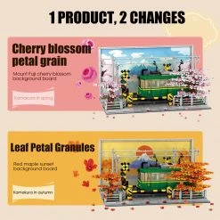 Build It Spring & Autumn Japanese Light Up Kamakura Train Building Set