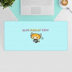 Accessories Kawaii Aggretsuko Red Panda "Is It Friday Yet?" Large Mouse Pad