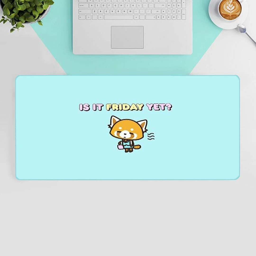 Accessories Kawaii Aggretsuko Red Panda "Is It Friday Yet?" Large Mouse Pad 4 Accessories Kawaii Aggretsuko Red Panda "Is It Friday Yet?" Large Mouse Pad