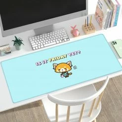 Accessories Kawaii Aggretsuko Red Panda "Is It Friday Yet?" Large Mouse Pad 7 Accessories Kawaii Aggretsuko Red Panda