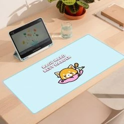 Accessories Kawaii Aggretsuko Red Panda "Rage Hard, Rest Harder" Large Mouse Pad