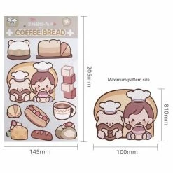 Accessories Stationery Kawaii Bear Girl Adventures Stickers Set 32 Accessories Stationery Kawaii Bear Girl Adventures Stickers Set