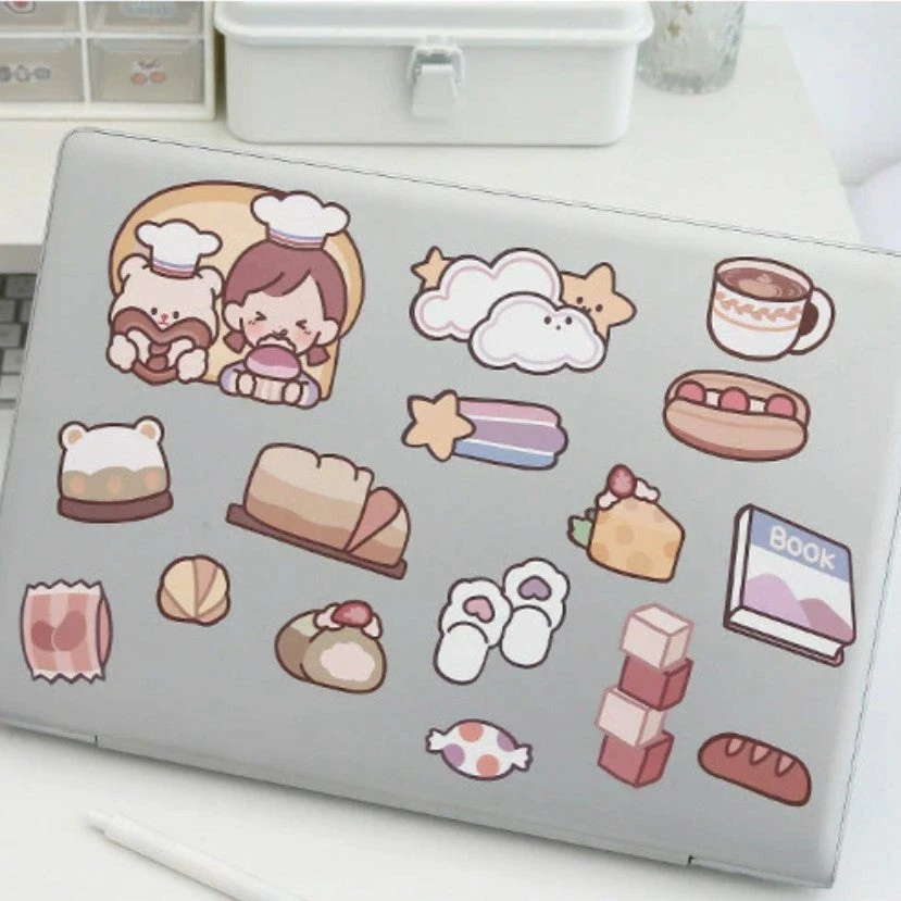 Accessories Stationery Kawaii Bear Girl Adventures Stickers Set 16 Accessories Stationery Kawaii Bear Girl Adventures Stickers Set