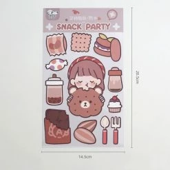 Accessories Stationery Kawaii Bear Girl Adventures Stickers Set 20 Accessories Stationery Kawaii Bear Girl Adventures Stickers Set