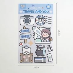 Accessories Stationery Kawaii Bear Girl Adventures Stickers Set 22 Accessories Stationery Kawaii Bear Girl Adventures Stickers Set