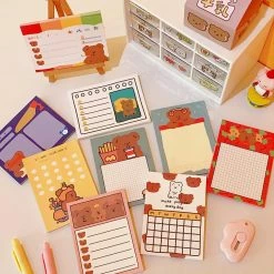 Kawaiies Sales 14 Accessories Kawaii Bao Bear Memo Pads Stationery