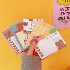 Accessories Kawaii Bao Bear Memo Pads Stationery