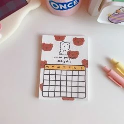 Accessories Kawaii Bao Bear Memo Pads Stationery