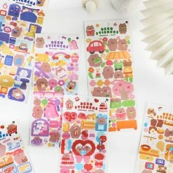 Accessories Stationery Kawaii Bear World Stickers Set