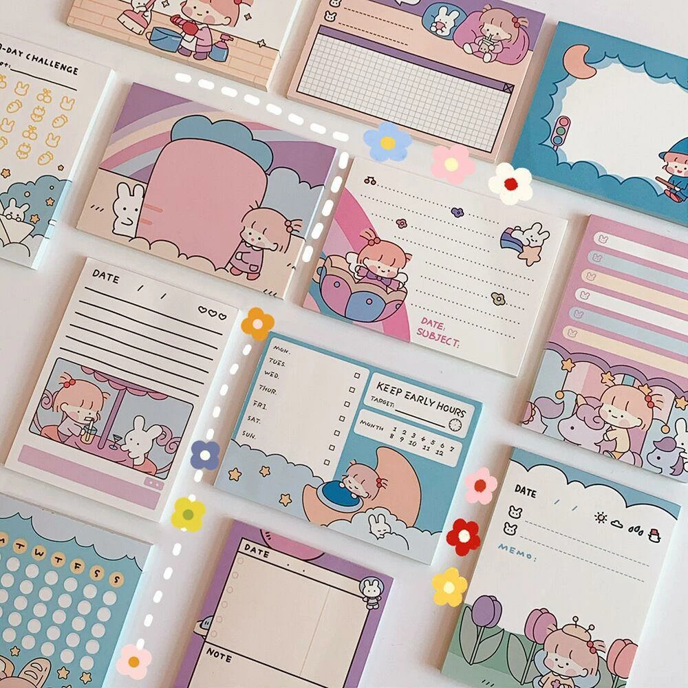Accessories Stationery Kawaii 'Bella & Mimi' Memo Pads 3 Accessories Stationery Kawaii 'Bella & Mimi' Memo Pads