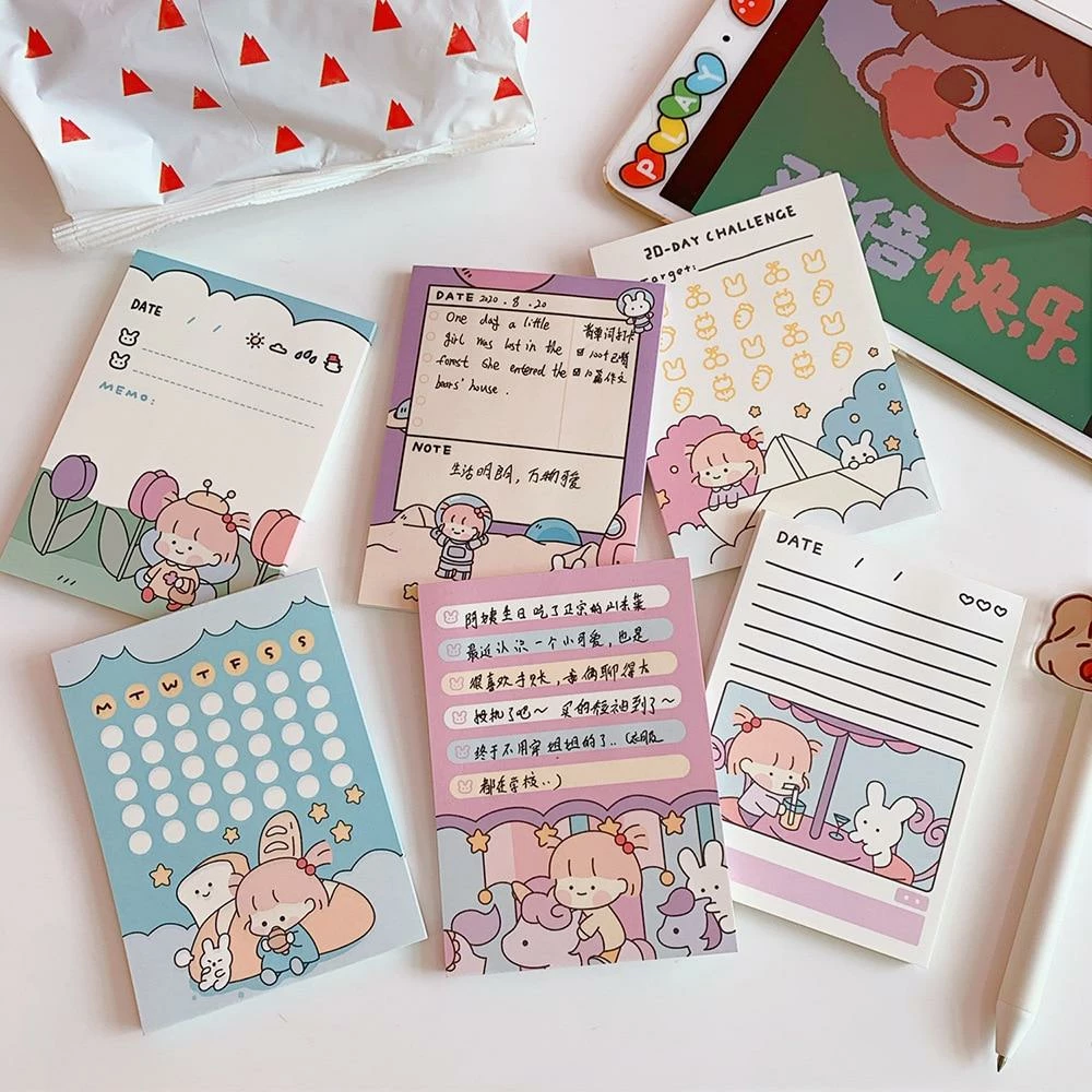 Accessories Stationery Kawaii 'Bella & Mimi' Memo Pads 5 Accessories Stationery Kawaii 'Bella & Mimi' Memo Pads