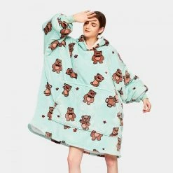 Apparel Kawaii Brown Bears Oversized Thick Blanket Hoodie