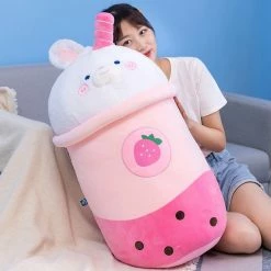 Soft Toy Kawaii Bubble Tea Bunny Bear Lid Plushie Collection