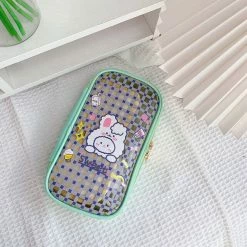 Accessories Stationery Kawaii Bunnies Clear Transparent Pencil Case