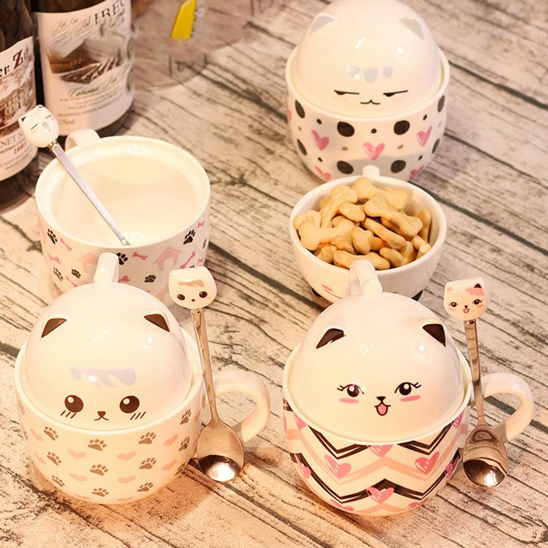 Home Decor Kawaii Cat Breakfast Cup 5 Home Decor Kawaii Cat Breakfast Cup