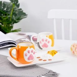 Home Decor Kawaii Ceramic Cat Paw Mugs Home & Pets