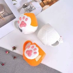 Home Decor Kawaii Ceramic Cat Paw Mugs Home & Pets