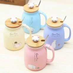Home Decor Kawaii Ceramic Cat Teacup Home & Pets