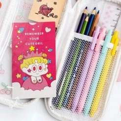 Accessories Kawaii Cherry Bear Clear Transparent Pencil Case