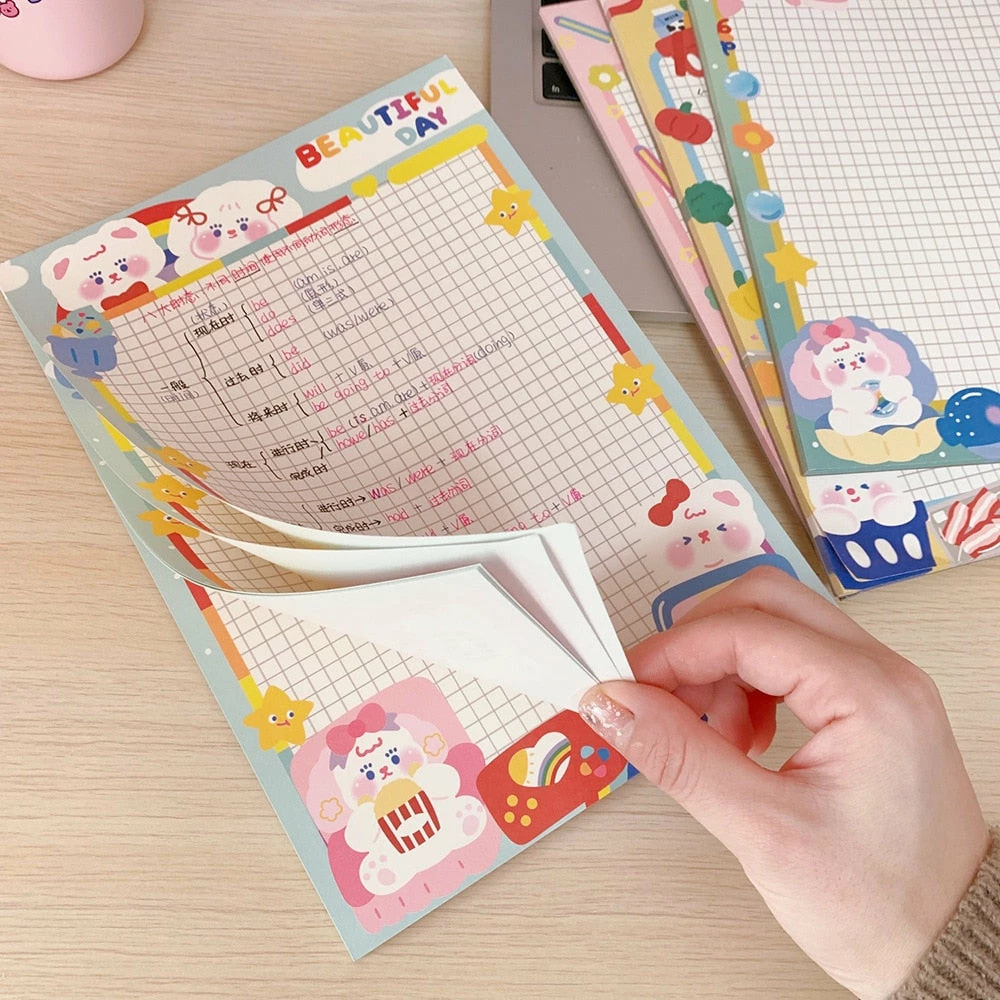 Accessories Kawaii Colourful Life Memo Pads Stationery 20 Accessories Kawaii Colourful Life Memo Pads Stationery