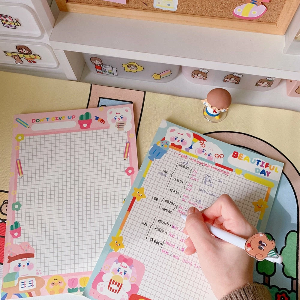 Accessories Kawaii Colourful Life Memo Pads Stationery 17 Accessories Kawaii Colourful Life Memo Pads Stationery