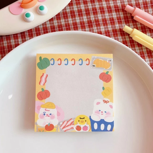 Accessories Kawaii Colourful Life Memo Pads Stationery 5 Accessories Kawaii Colourful Life Memo Pads Stationery