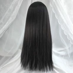 Apparel Kawaii Cosplay Synthetic Straight 24in Long Hair With Bangs Womens Wig
