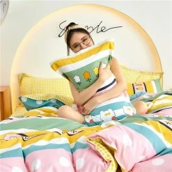 Home Decor Kawaii Cute Bunny Bedding Set