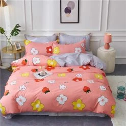 Home Decor Kawaii Cute Bunny Bedding Set