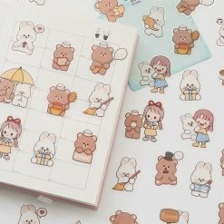 Accessories Kawaii Daily Life With A Bear Stickers Set