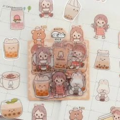 Accessories Kawaii Daily Life With A Bear Stickers Set