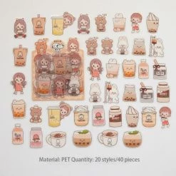 Accessories Kawaii Daily Life With A Bear Stickers Set